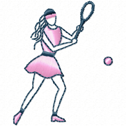 Tennis Embroidery Design 8 Tennis Embroidery Design 8